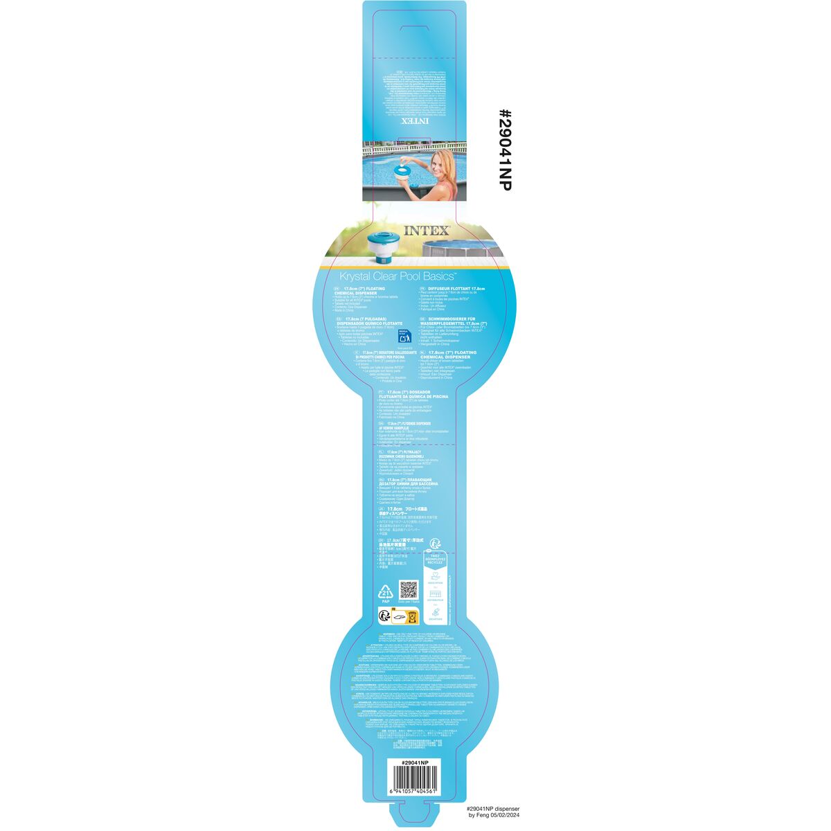 Dozator de clor Intex Piscină 12 Unități 17,8 x 17,8 cm