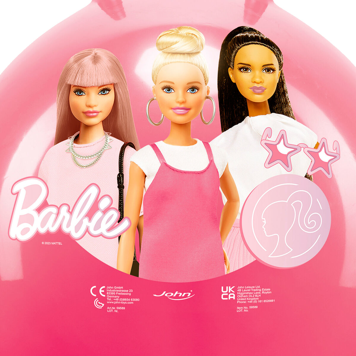 Mingea de sărituri Barbie Roz