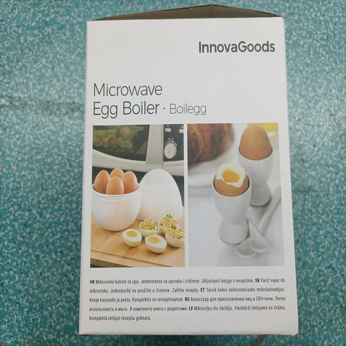Fierbător de Ouă pentru Cuptorul cu Microunde cu Carte de Rețete Boilegg InnovaGoods