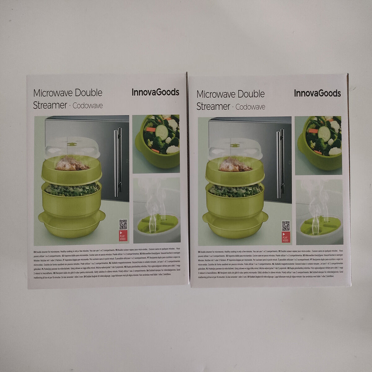 Aparat de Gătit la Aburi Dublu pentru Microunde Codowave InnovaGoods