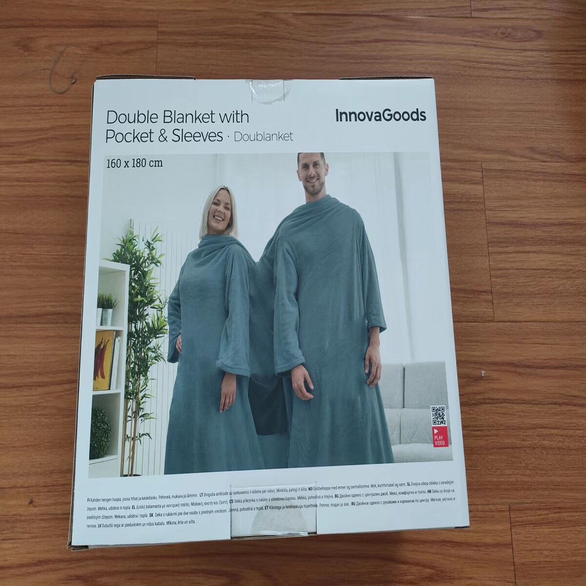 Pătură dublă cu mâneci și buzunar central Doublanket InnovaGoods