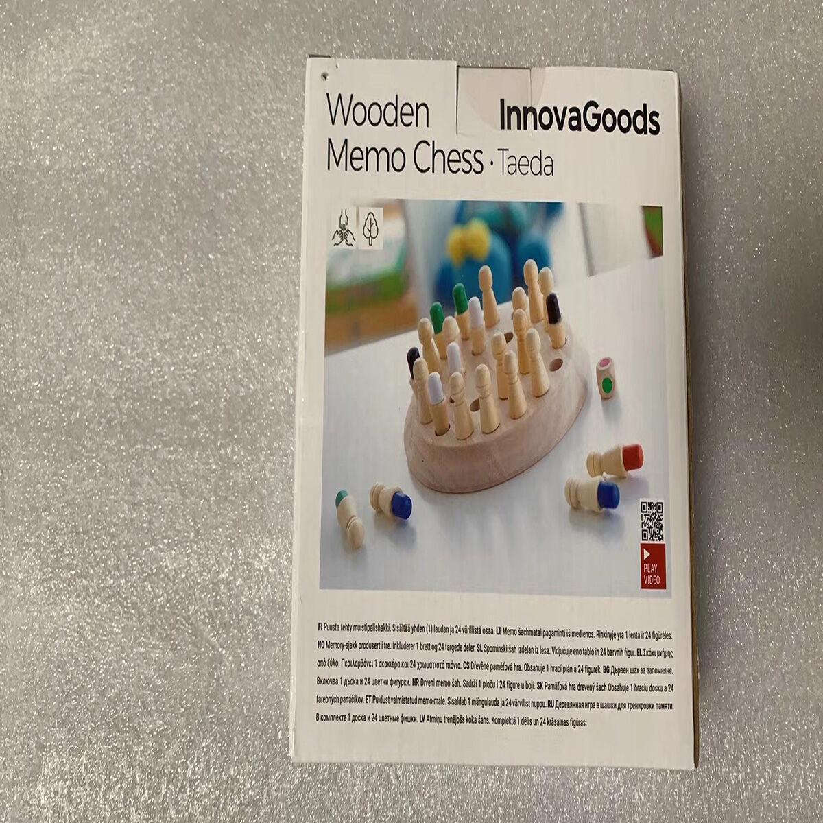 Șah cu memorie din lemn Taeda InnovaGoods 26 Piese