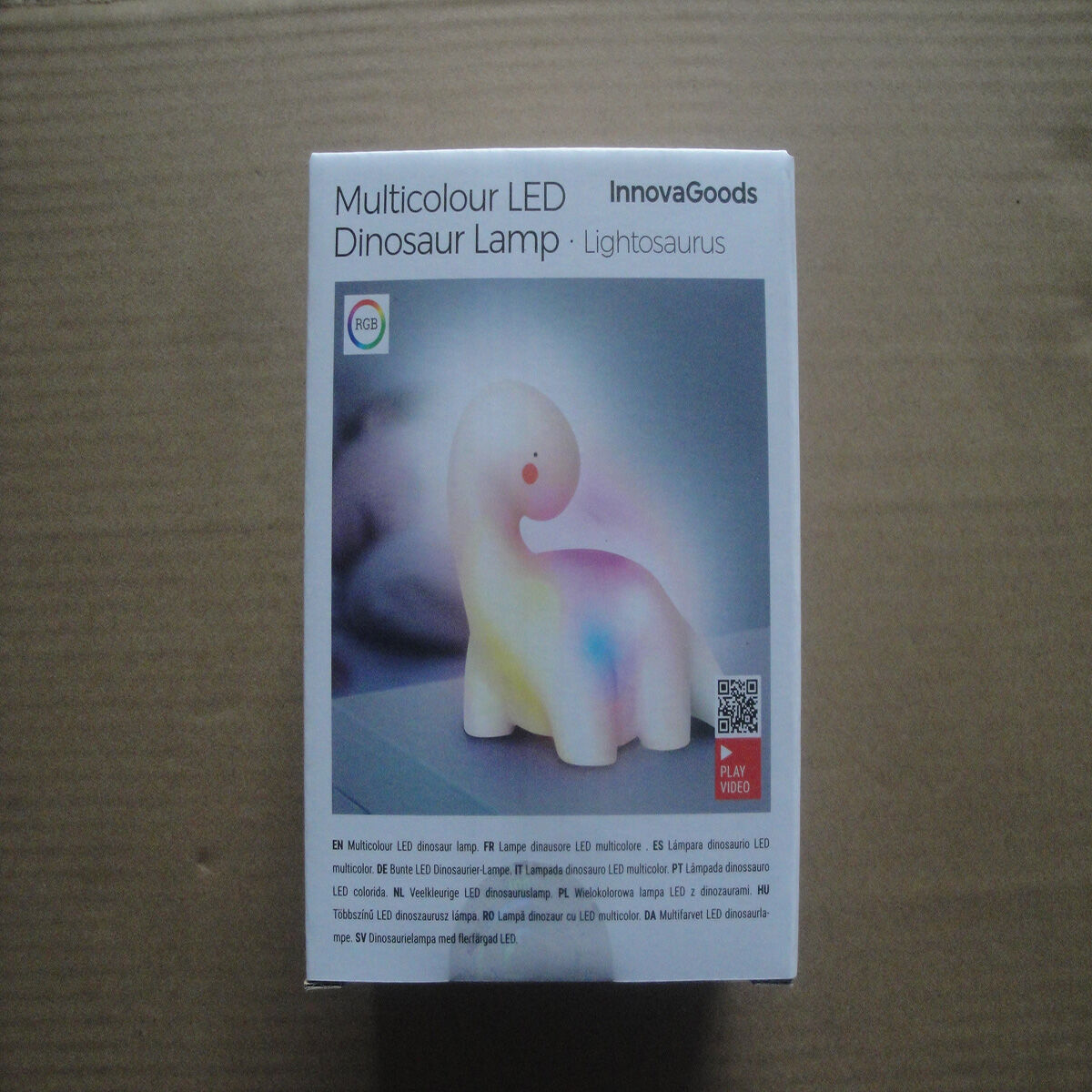 Lampă dinozaur LED multicolor Lightosaurus InnovaGoods