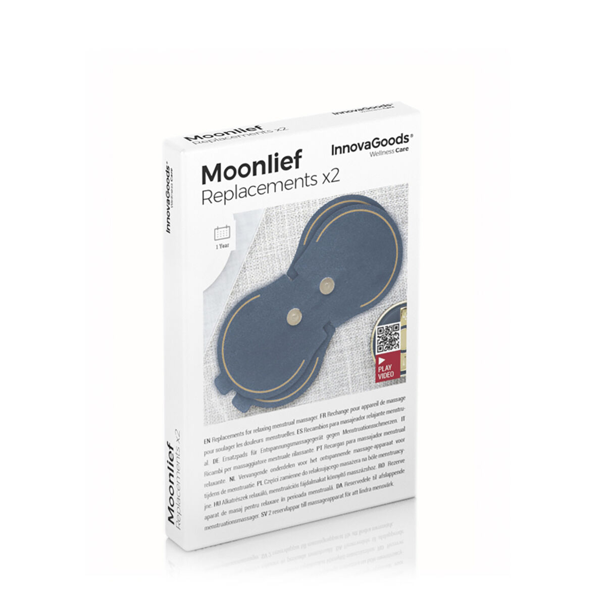 Plasturi de înlocuire pentru aparatul de masaj relaxant menstrual Moonlief InnovaGoods (Pachet de 2)