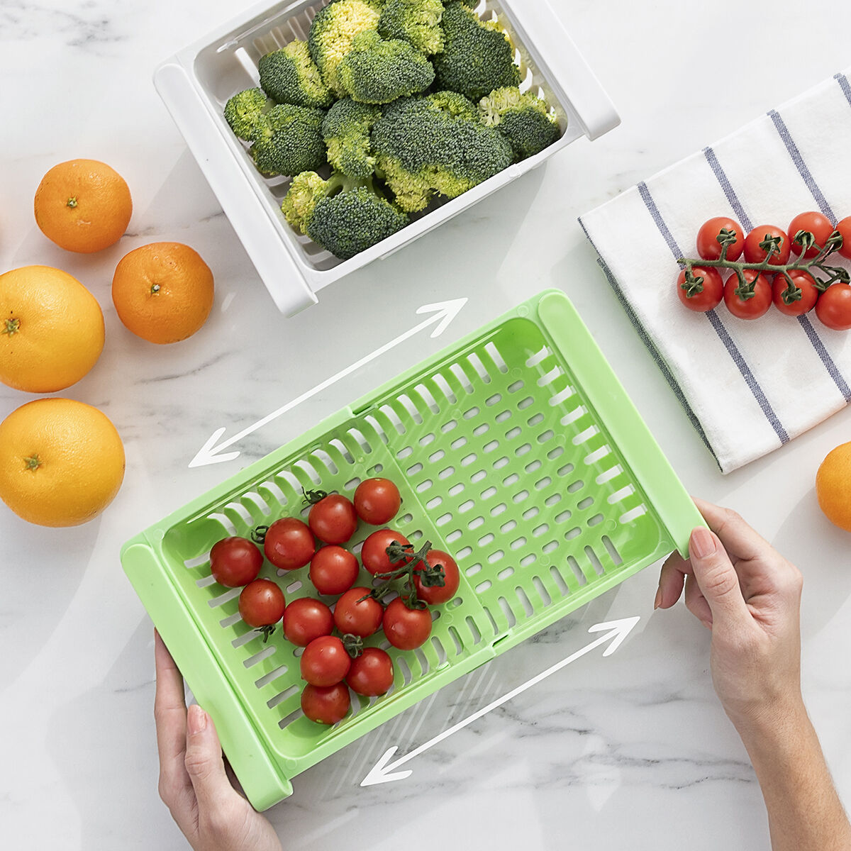 Organizator de frigider reglabil Friwer InnovaGoods 2 Unități