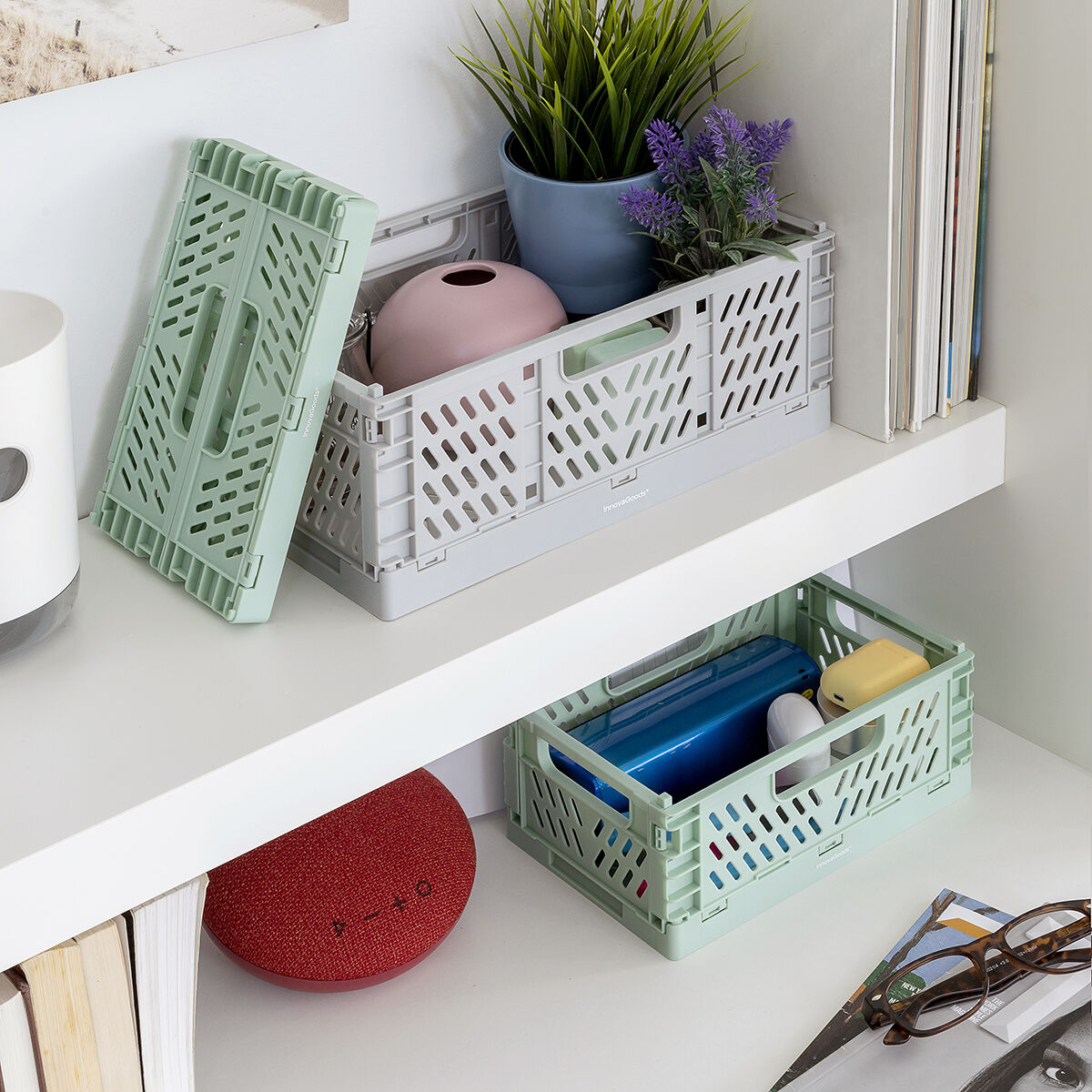 Set de 3 cutii organizatoare pliabile și stivuibile Boxtor InnovaGoods