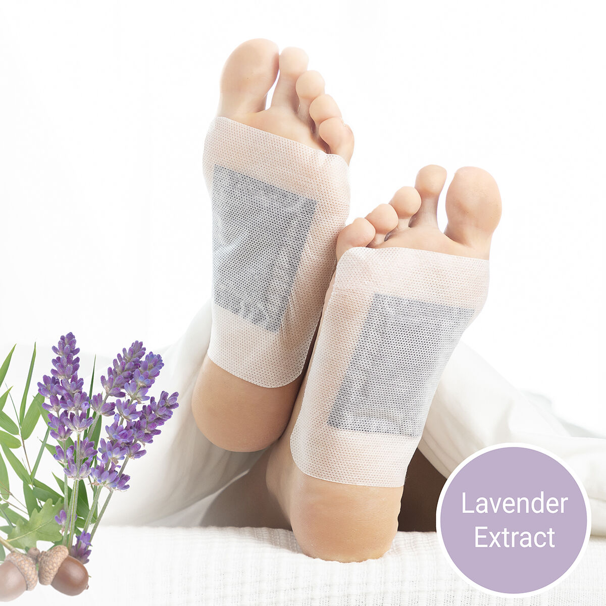 Plasturi Detoxifianți pentru Picioare Lavender InnovaGoods 10 Unități