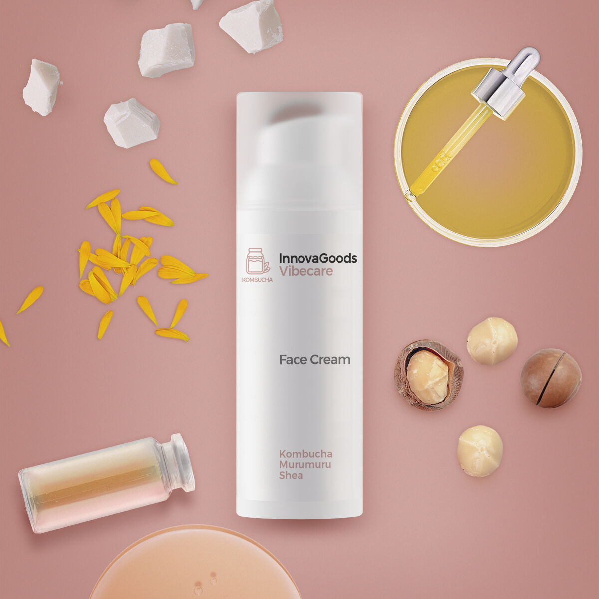 Cremă de Față Hidratantă Kombucha Vibecare InnovaGoods 50 ml