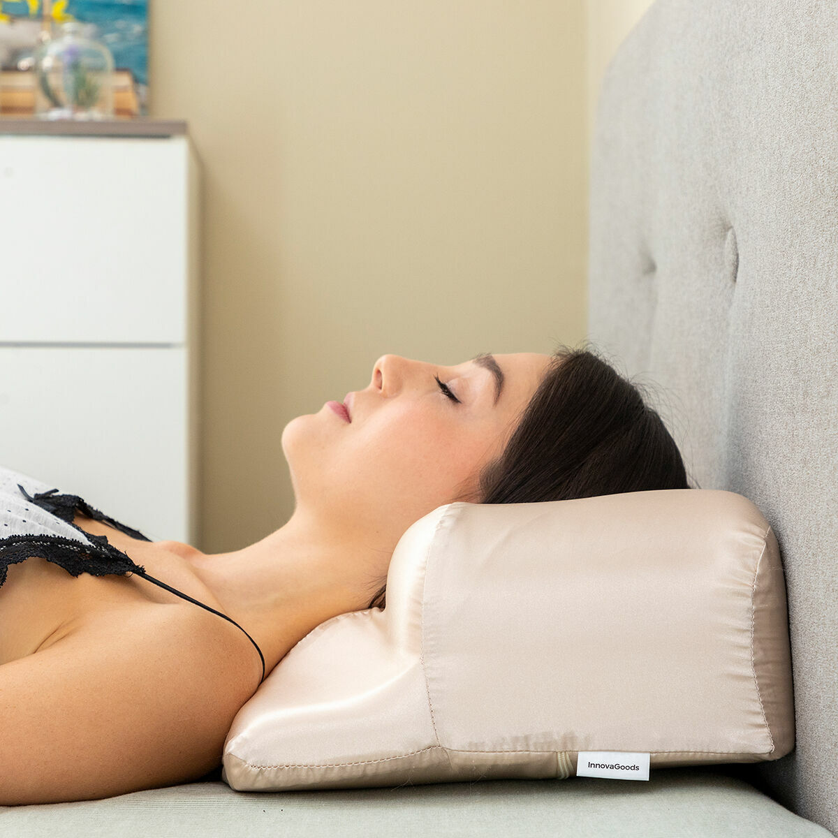 Pernă cervicală anti-rid cu husă din satin Youthlow InnovaGoods