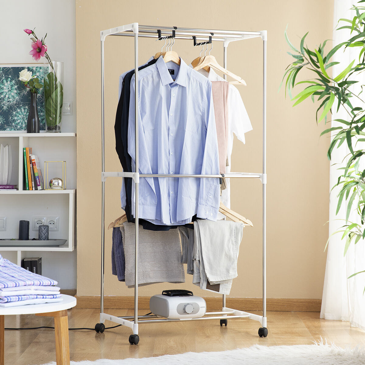 Uscător electric portabil cu 2 niveluri Dupledry Blue InnovaGoods 1200 W