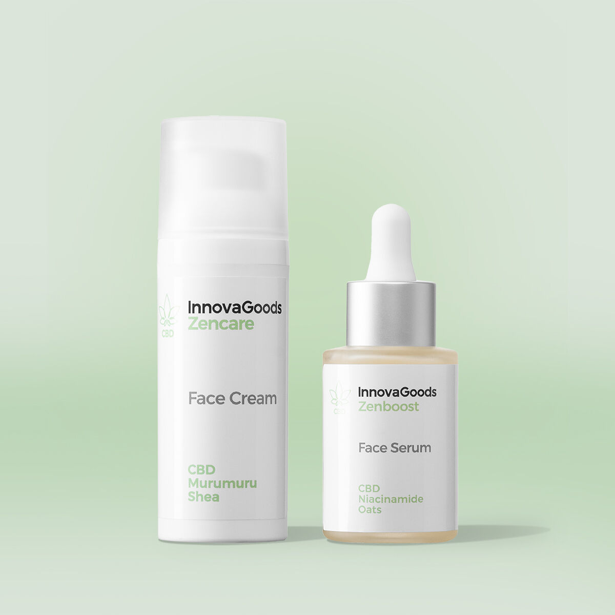 Set duo pentru hidratarea facială CBD InnovaGoods