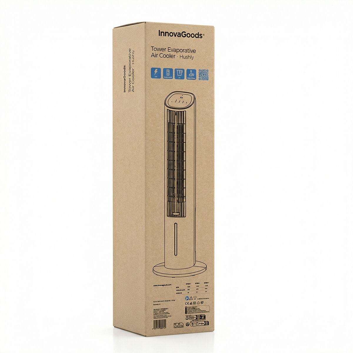 Climatizator Evaporativ Portabil Tip Turn Multifuncțional cu Telecomandă Hushly InnovaGoods