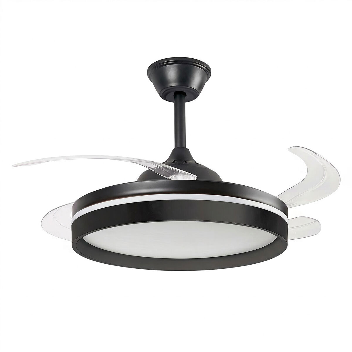 Ventilator de tavan cu lumină LED, 4 pale retractabile și telecomandă InnovaGoods