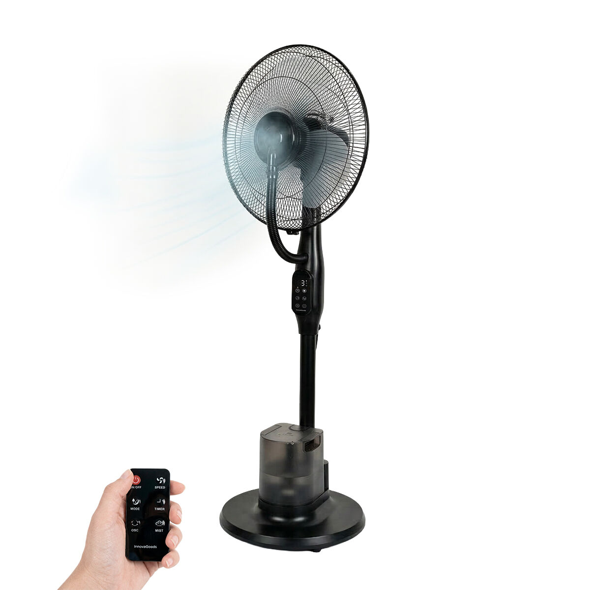 Ventilator nebulizator cu picior, cu telecomandă Sprair InnovaGoods