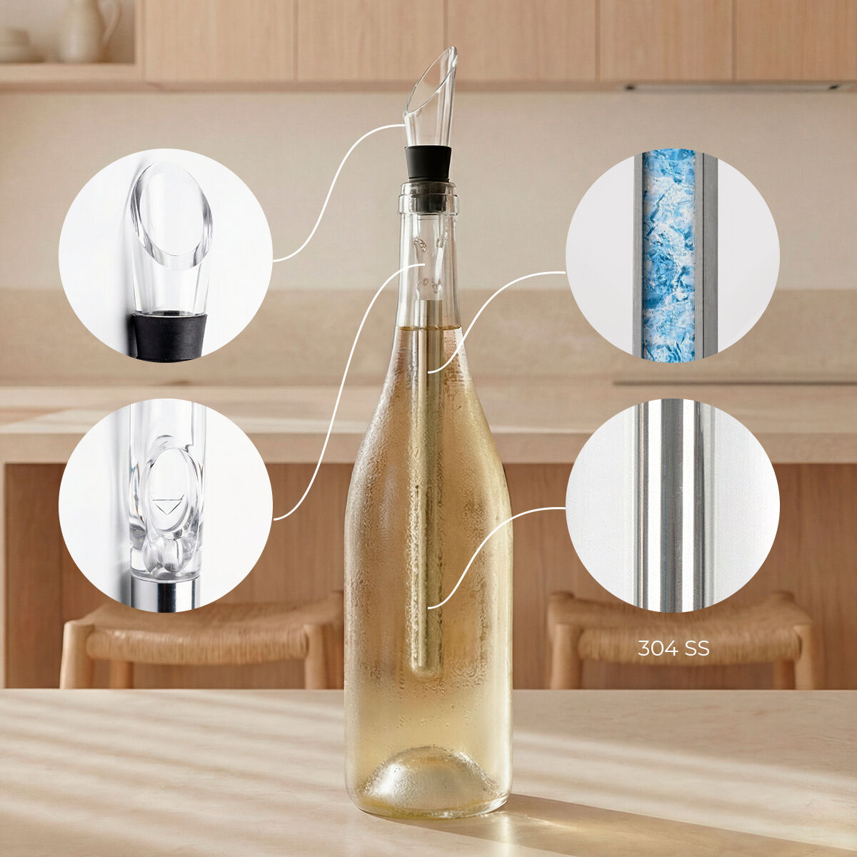 Set de Accesorii pentru Vin Chillour InnovaGoods 7 Piese
