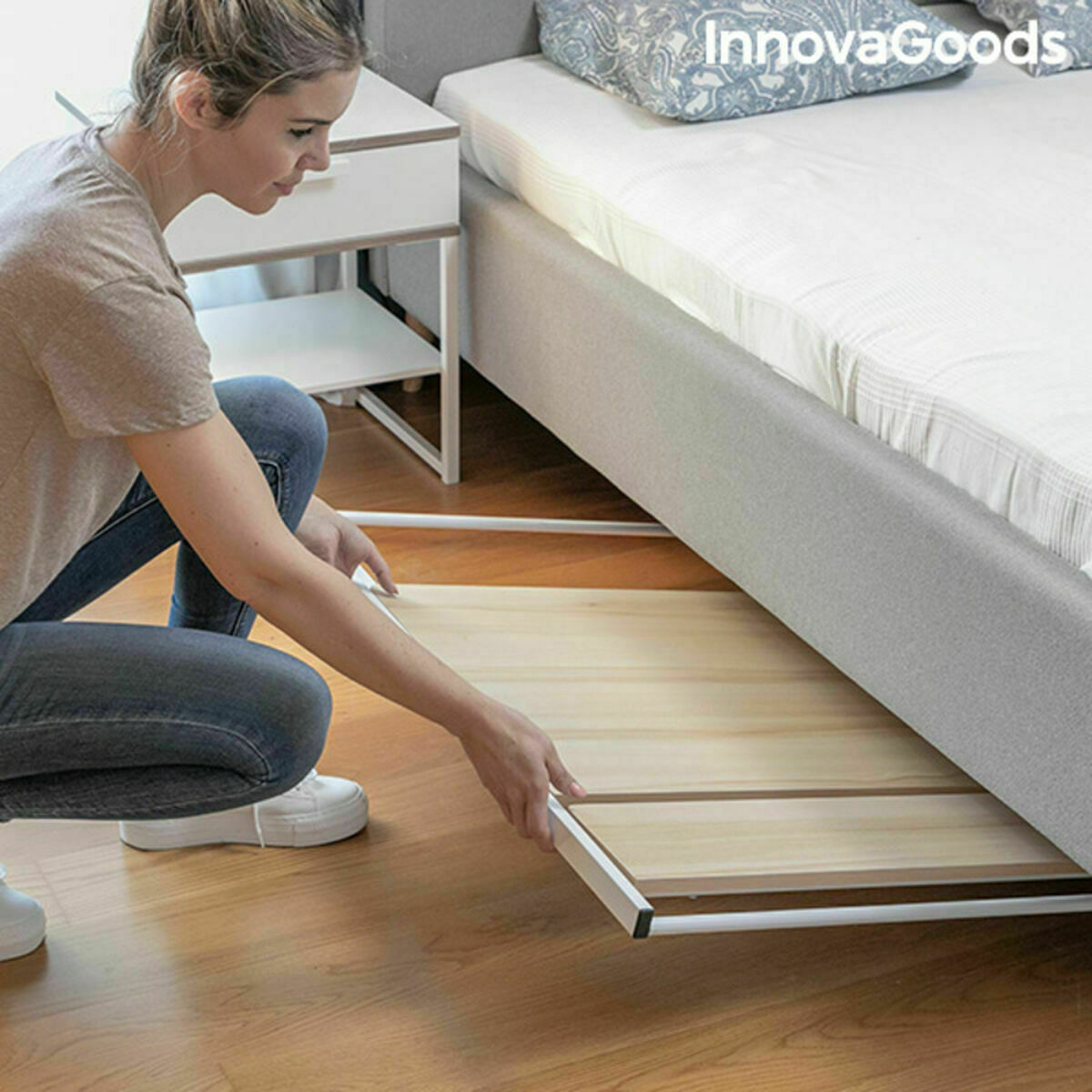 Birou pliabil cu raft InnovaGoods Tablezy Lemn (Recondiționate B)