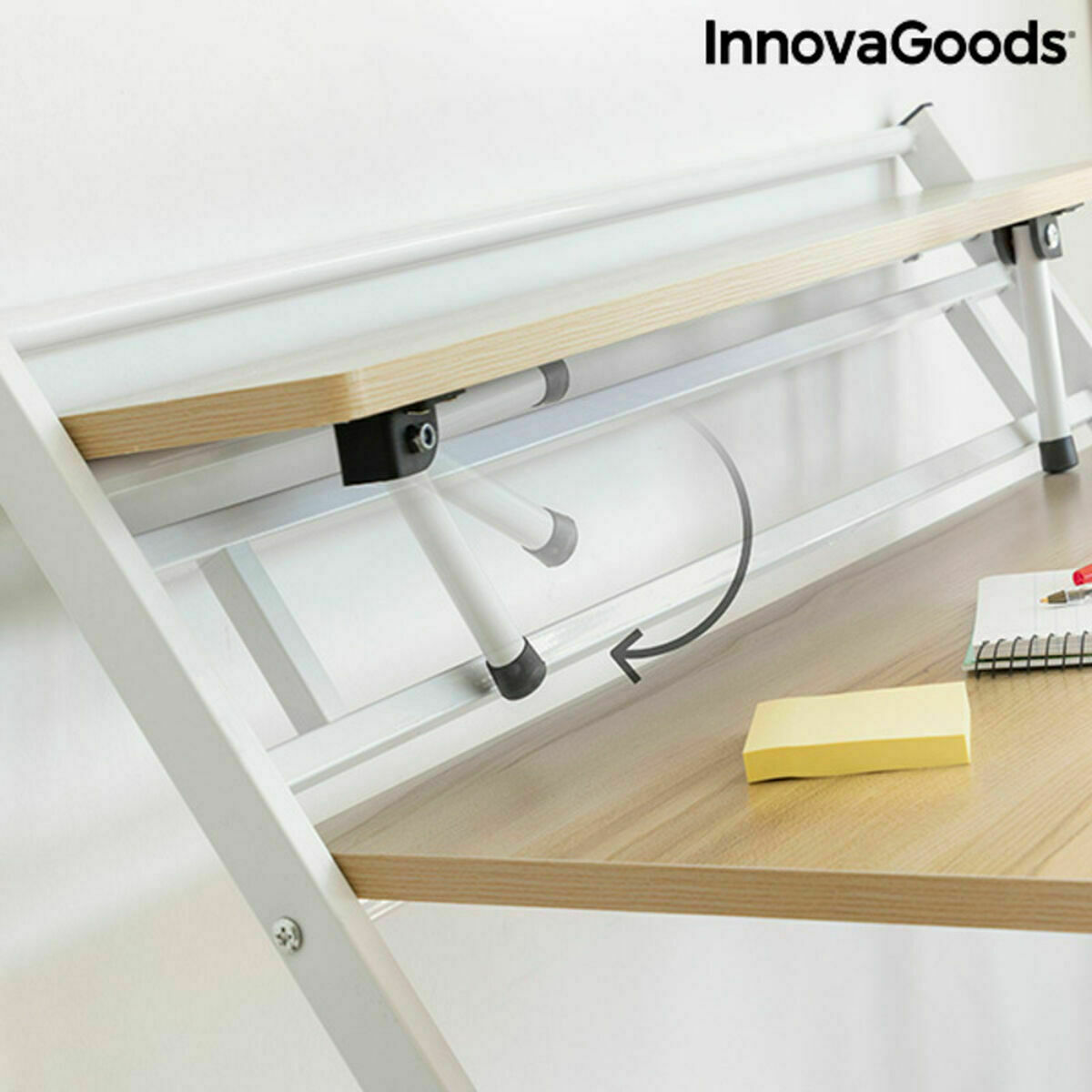 Birou pliabil cu raft InnovaGoods Tablezy Lemn (Recondiționate B)