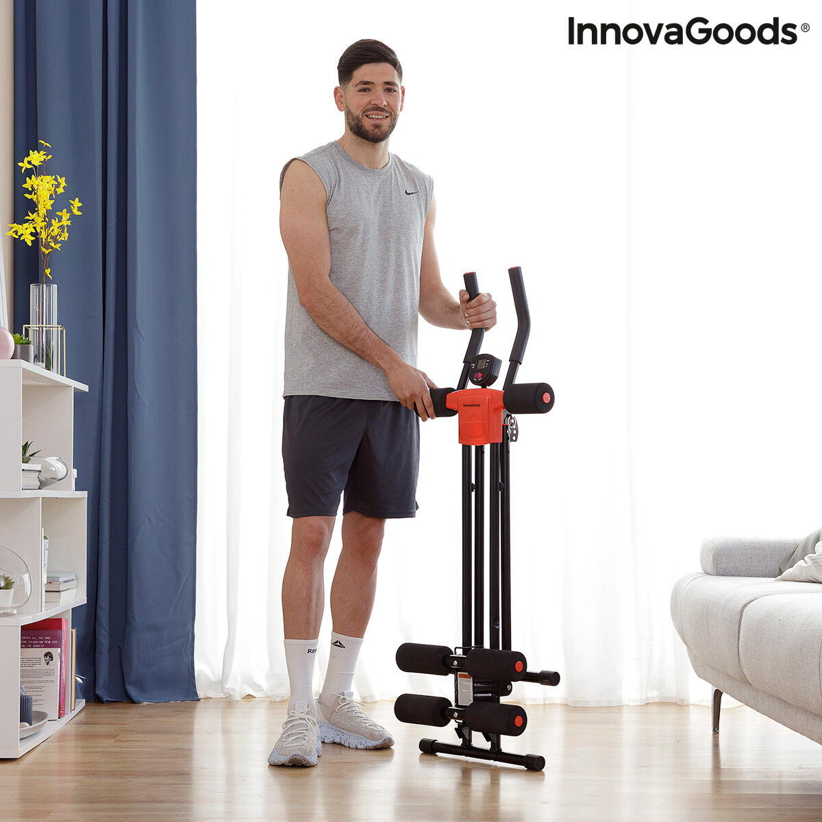 Aparat pentru abdomen pliabil cu ghid de exerciții Plawer InnovaGoods V0103487 Fier (Recondiționate B)