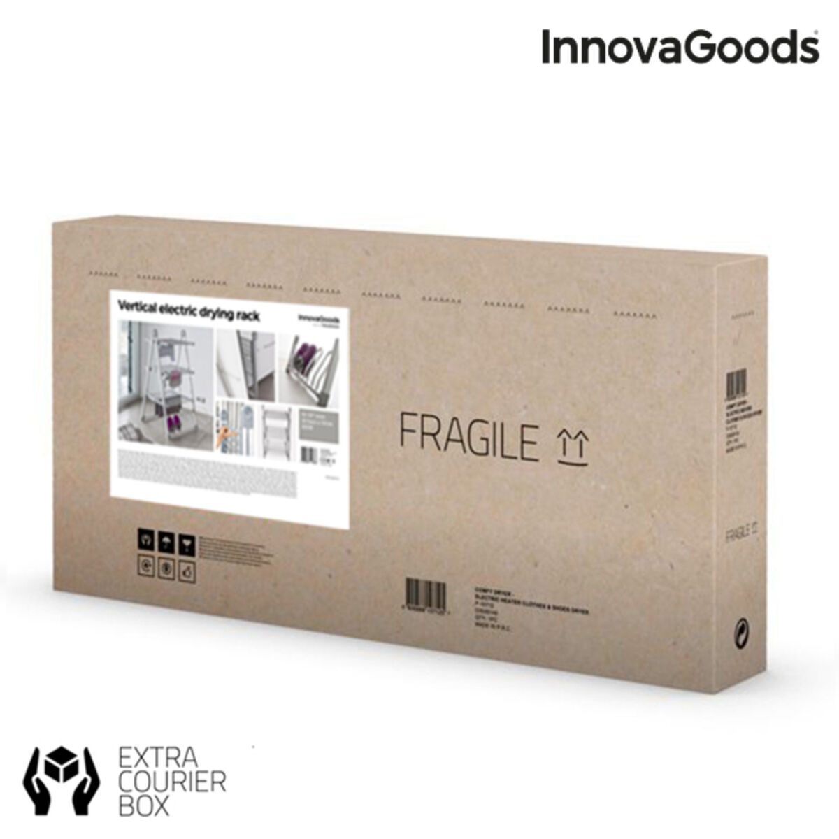 Suport pentru întins rufe, electric, pliant Verayer InnovaGoods Gri Aluminiu Plastic (Recondiționate A)