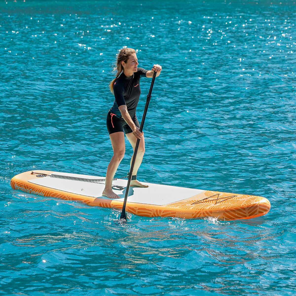 Placă de Paddle Surf Gonflabilă 2 în 1 cu loc de stat și accesorii Siros InnovaGoods Portocaliu 10'5" 320 cm (Recondiționate A)