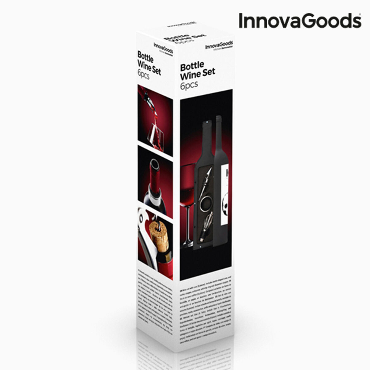 Cutia de Vin Sticlă InnovaGoods Negru Metal Oțel inoxidabil (Recondiționate B)