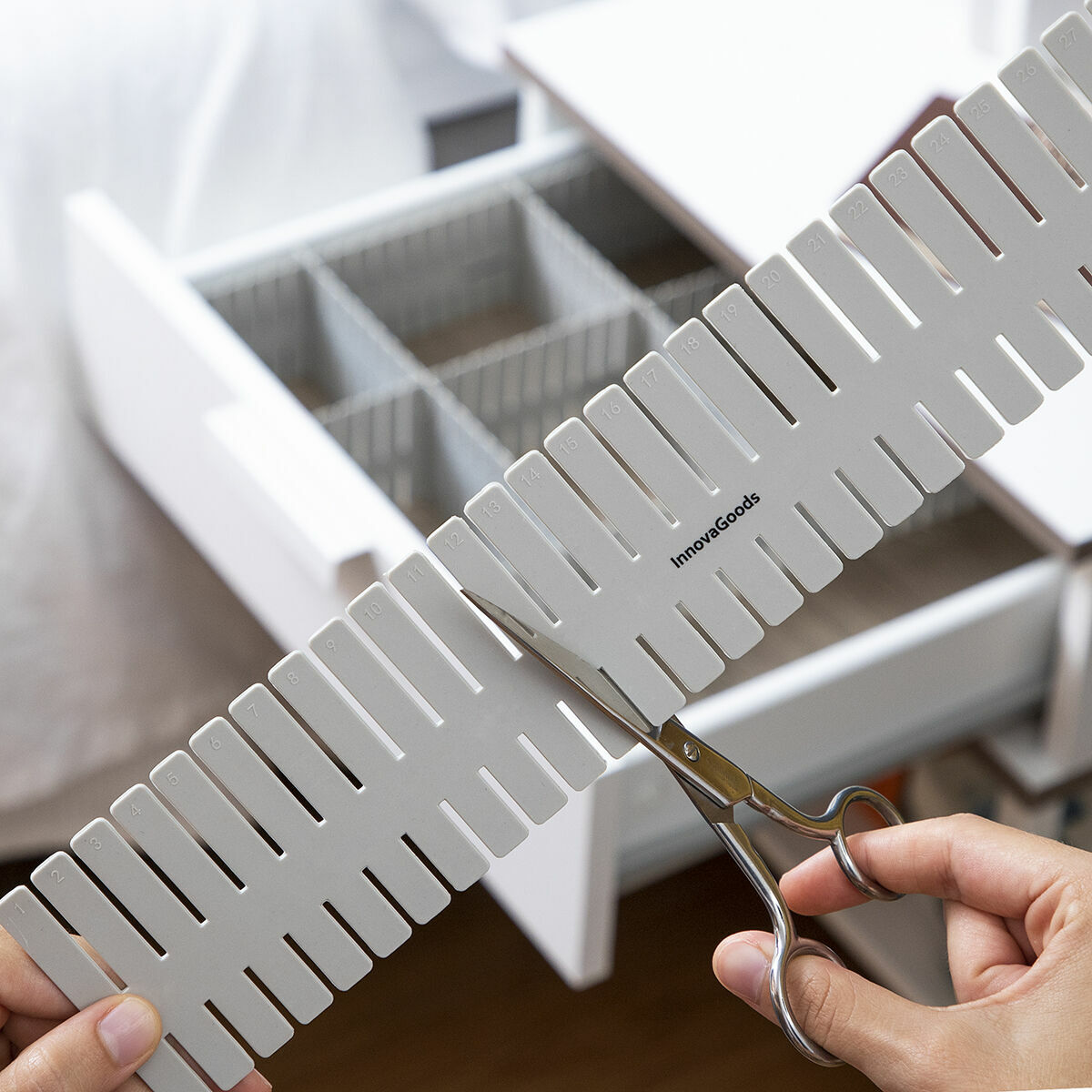 Organizator de sertare reglabil Condor InnovaGoods Gri polipropilenă Plastic 16 Unități (Recondiționate A)