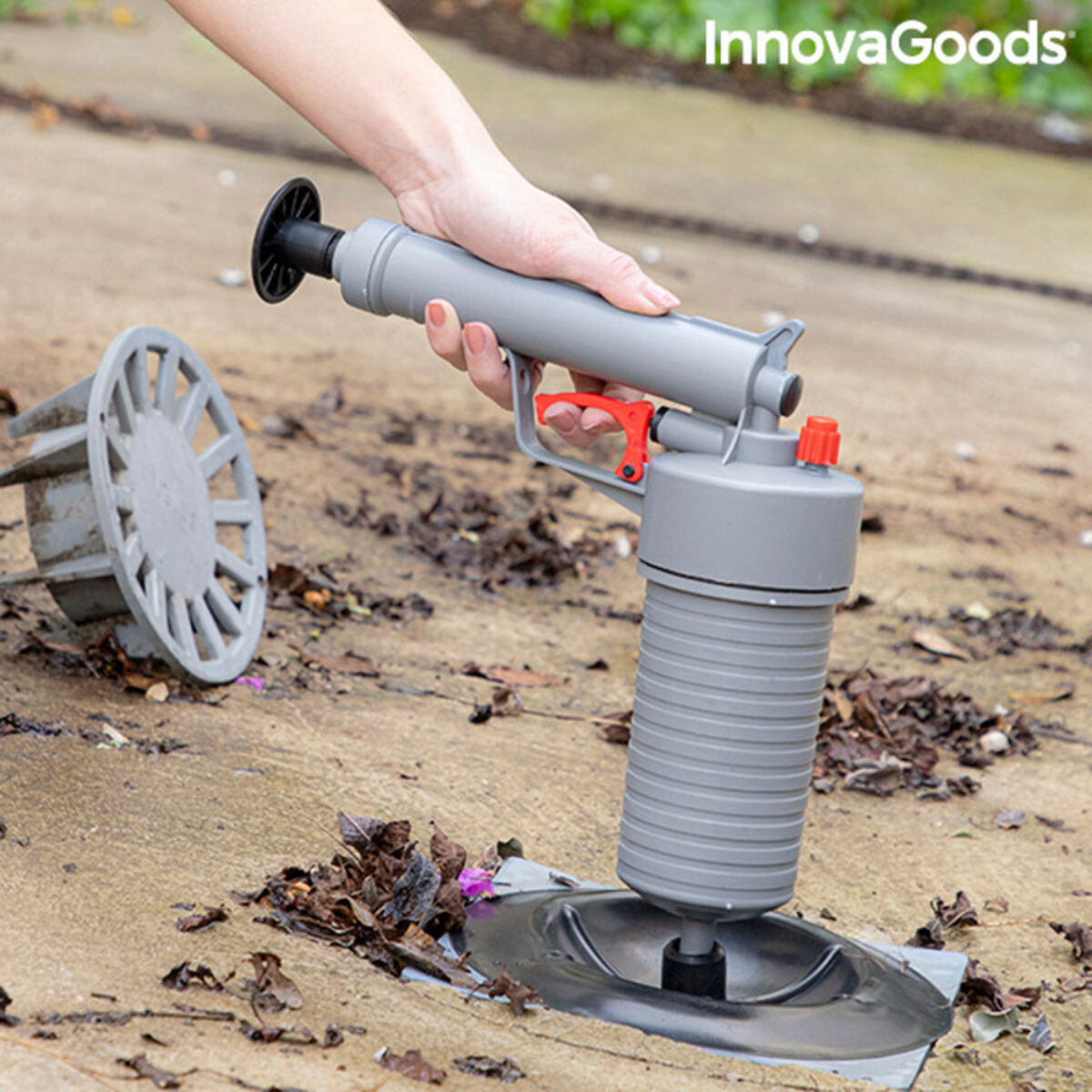 Pistol universal de suflare a aerului cu adaptoare KlinGun InnovaGoods Gri Plastic (Recondiționate B)