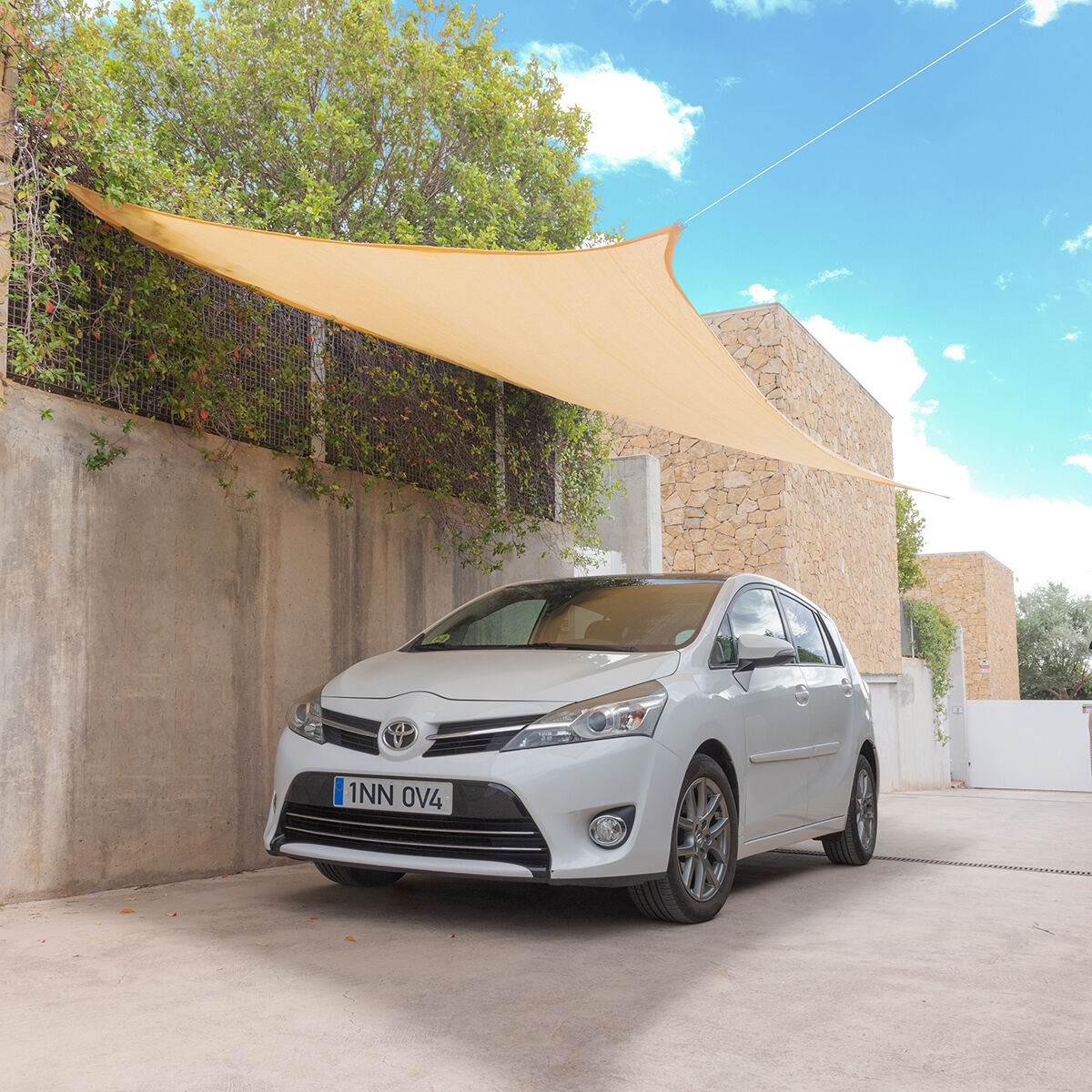 Copertină umbrar dreptunghiulară de pânză Reshad InnovaGoods   Bej (Recondiționate A)