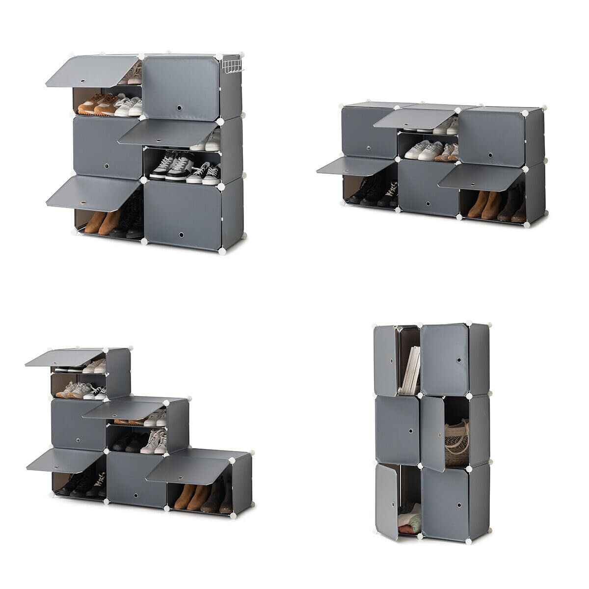 Dulap pentru încălțăminte Gri Lemn Plastic (Recondiționate C)