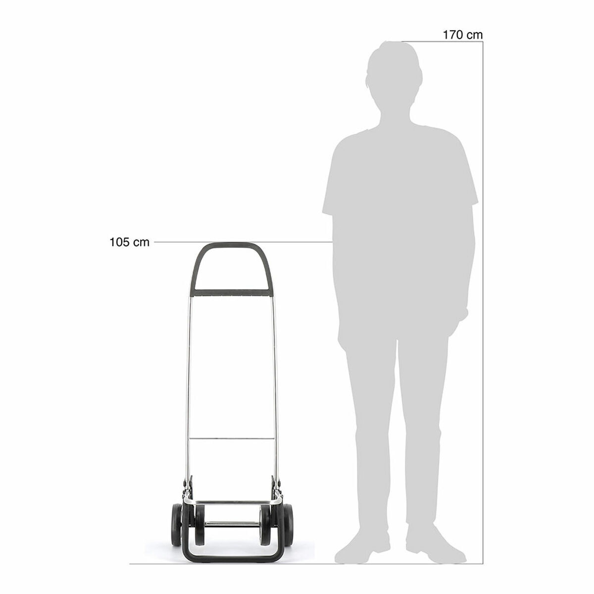 Cărucior de cumpărături Rolser i-max mf 4 Gri (Recondiționate B)