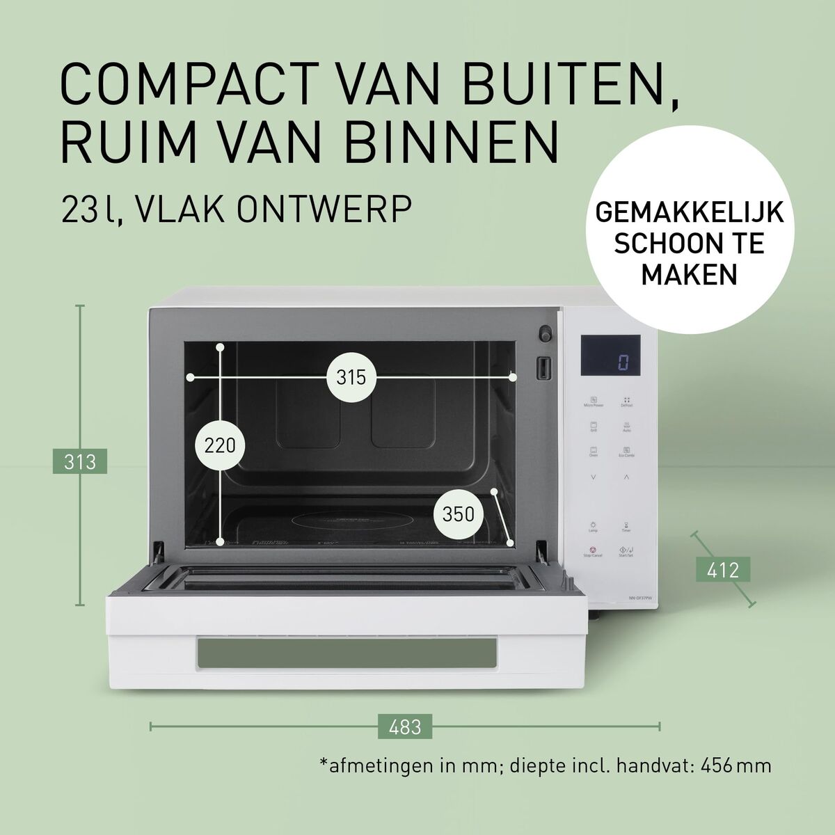 Cuptor cu microunde cu Grill Panasonic NNDF37PWEPG Alb 1000 W 23 L (Recondiționate A)