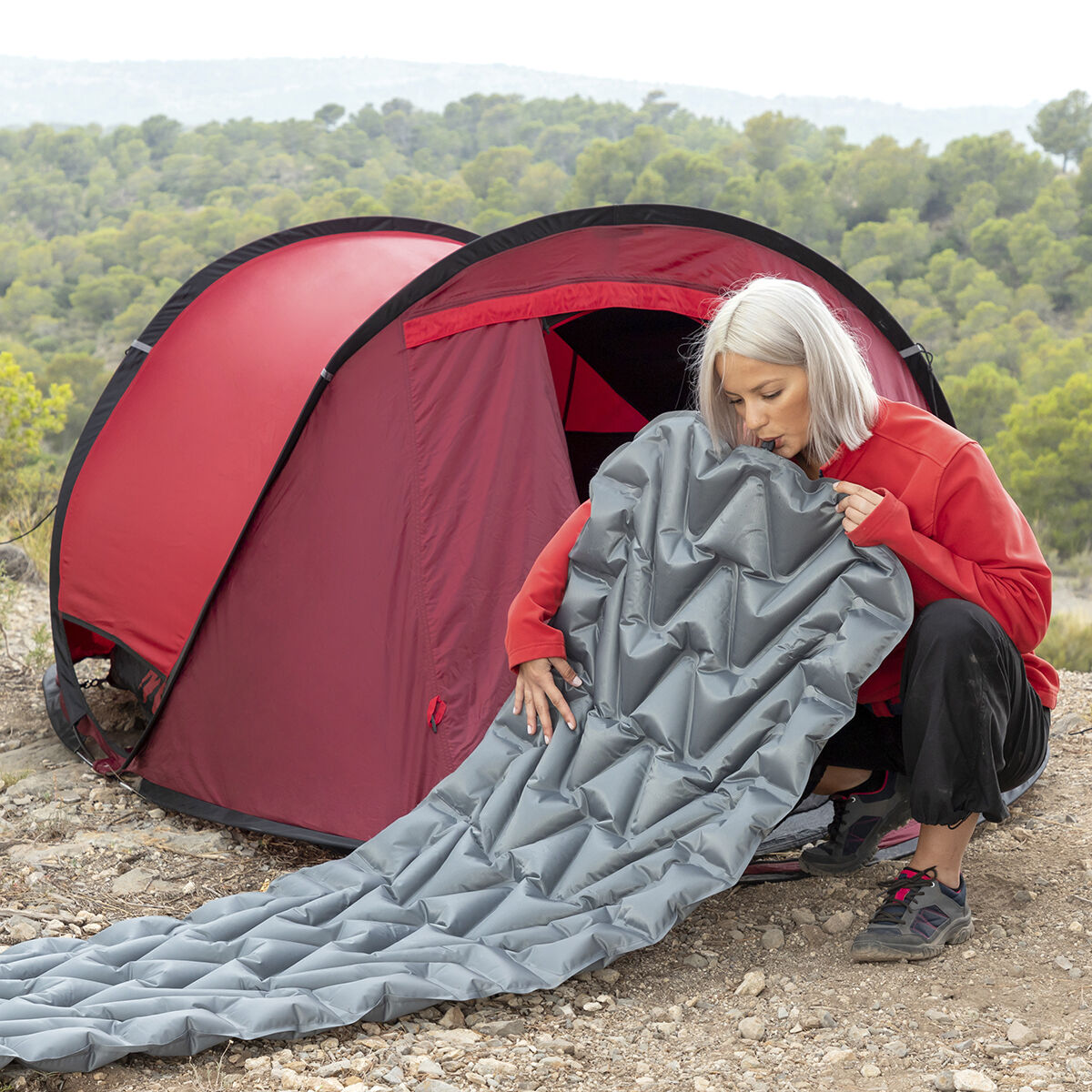 Saltea și Pernă Gonflabile Ultralight InnovaGoods V0101020 (Recondiționate C)