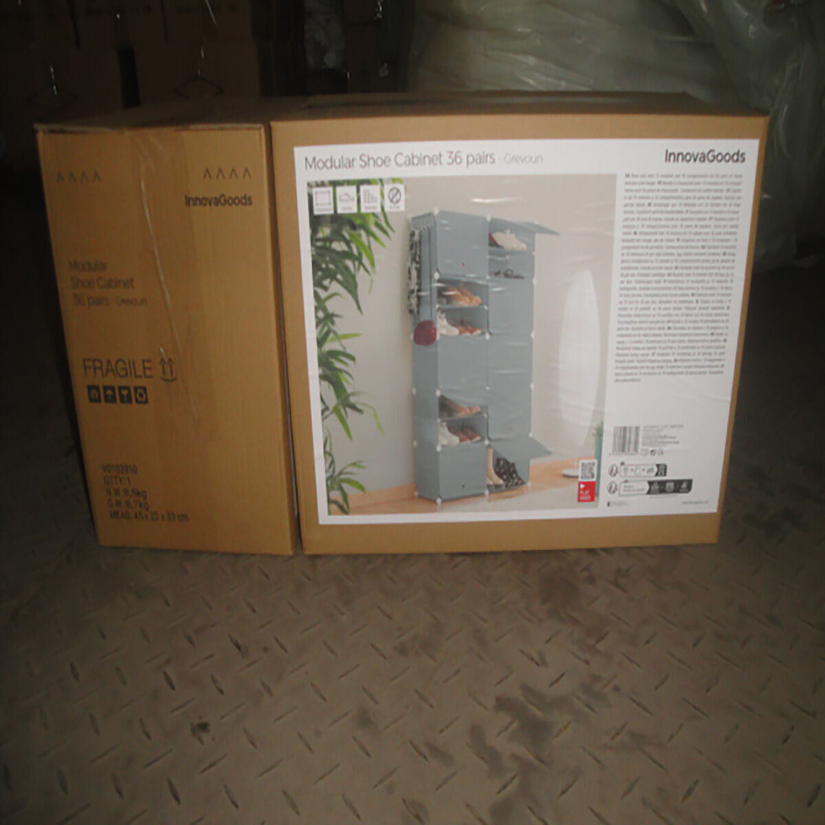 Raft modular portabil pentru încălțăminte InnovaGoods Gri (Recondiționate A)