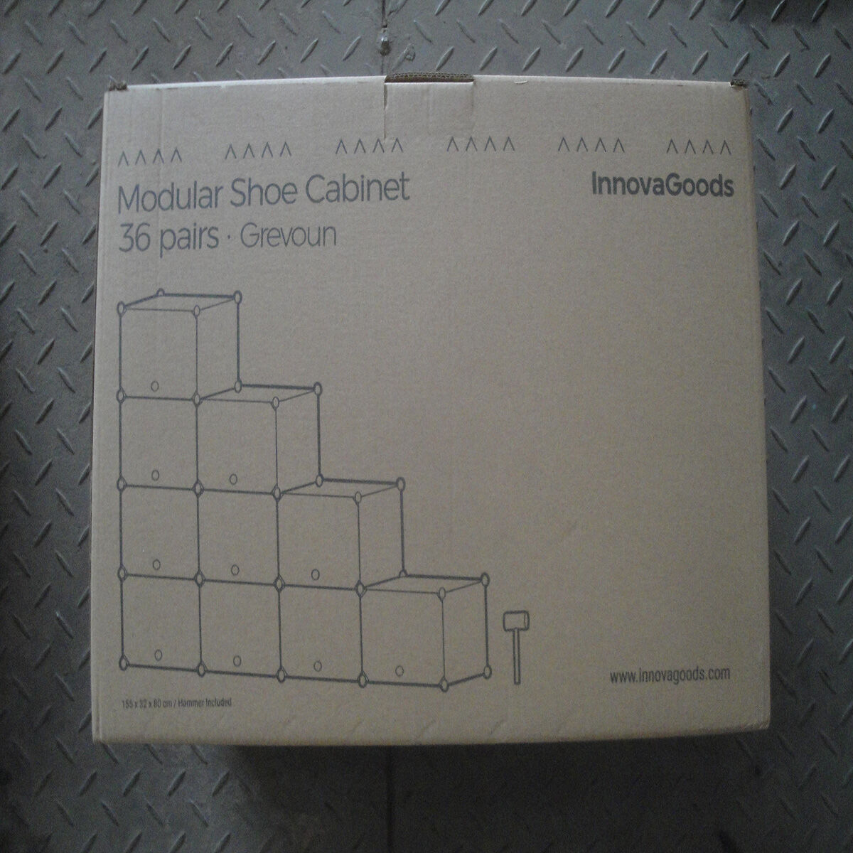 Raft modular portabil pentru încălțăminte InnovaGoods Gri (Recondiționate D)