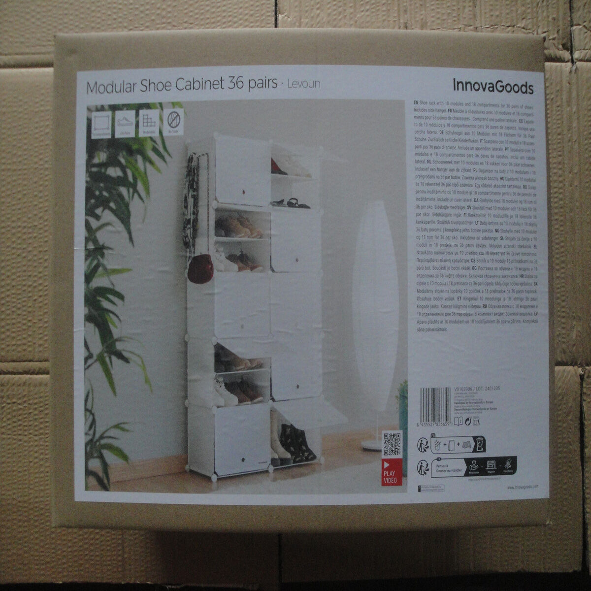 Raft modular portabil pentru încălțăminte InnovaGoods Alb (Recondiționate A)