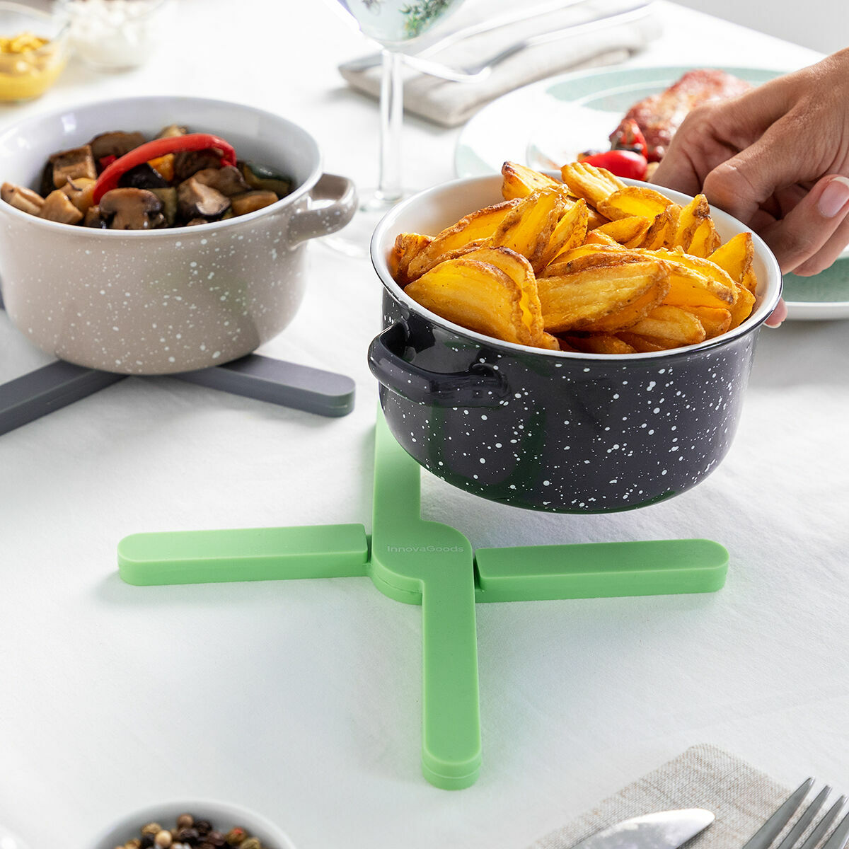 Suporturi pentru platouri individuale pliabile din silicon Folvet InnovaGoods Silicon 2 Unități (Recondiționate B)