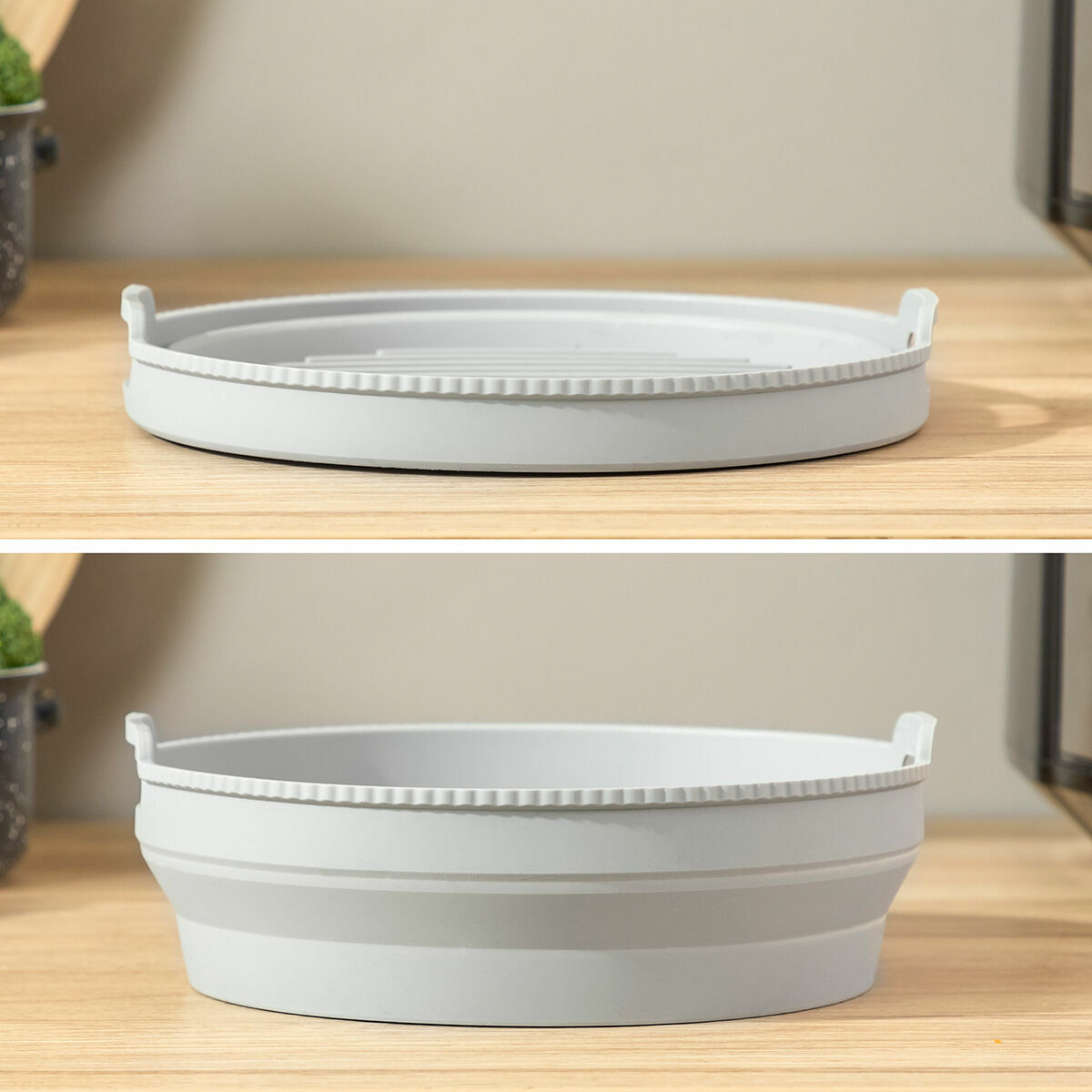 Coș de Silicon Pliabil pentru Friteuză cu Aer Fliynner InnovaGoods Gri 1 L (Recondiționate B)