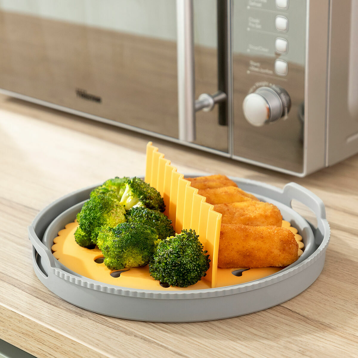 Coș de Silicon Pliabil pentru Friteuză cu Aer Fliynner InnovaGoods Gri 1 L (Recondiționate B)