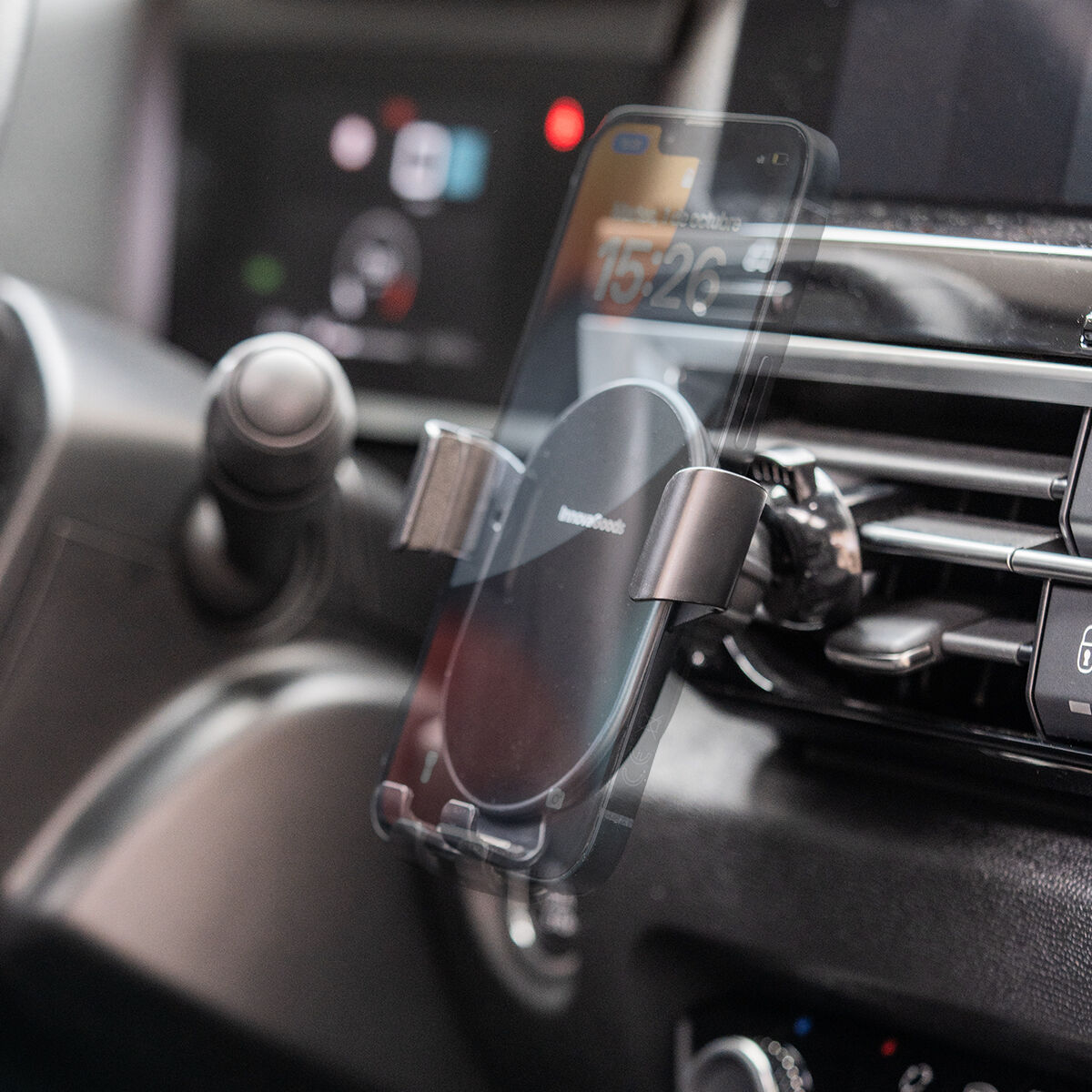 Suport încărcător rapid fără fir pentru auto Chakar InnovaGoods Negru 15 W (Recondiționate B)