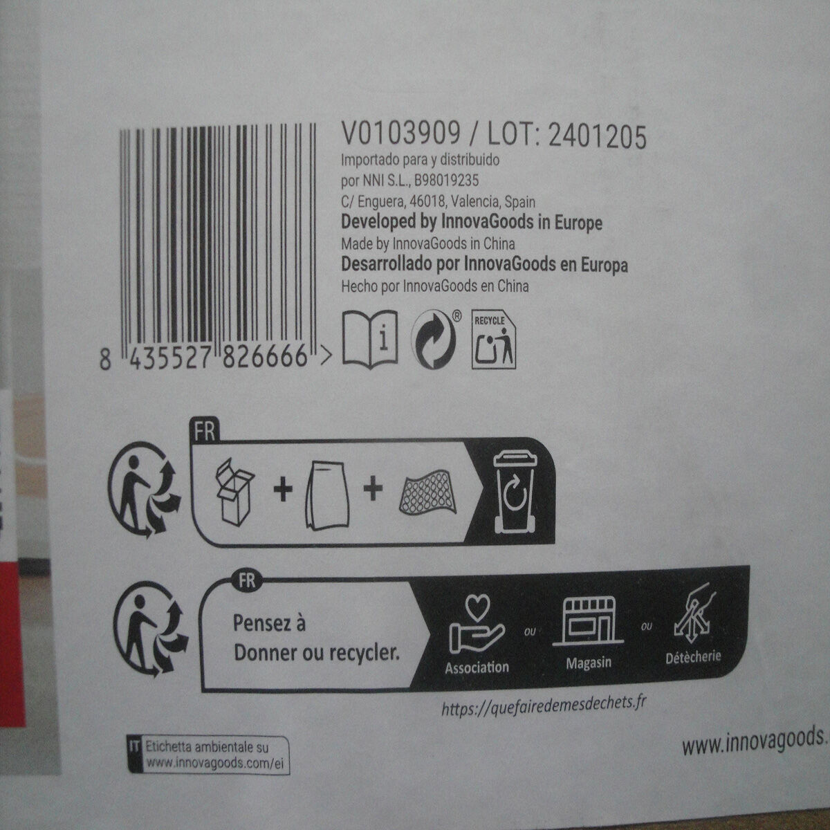 Pantofar InnovaGoods Gri Lemn Plastic (Recondiționate C)