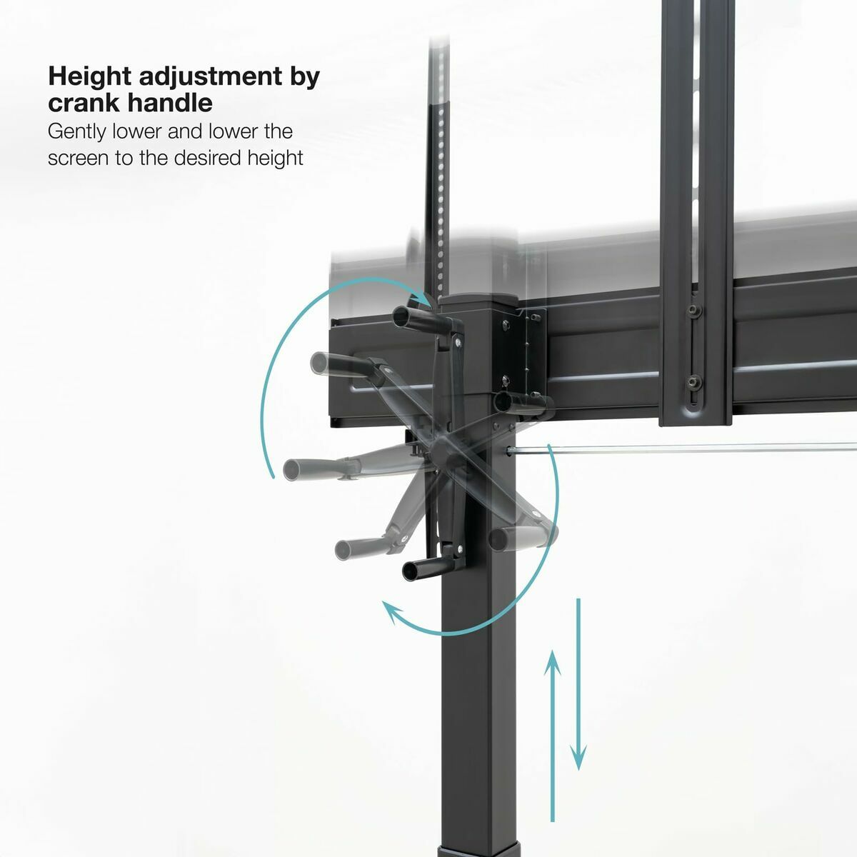 Suport TV pentru podea cu roți TooQ FS20406HM-B 60" 100" 120 kg 130 Kg (Recondiționate A)