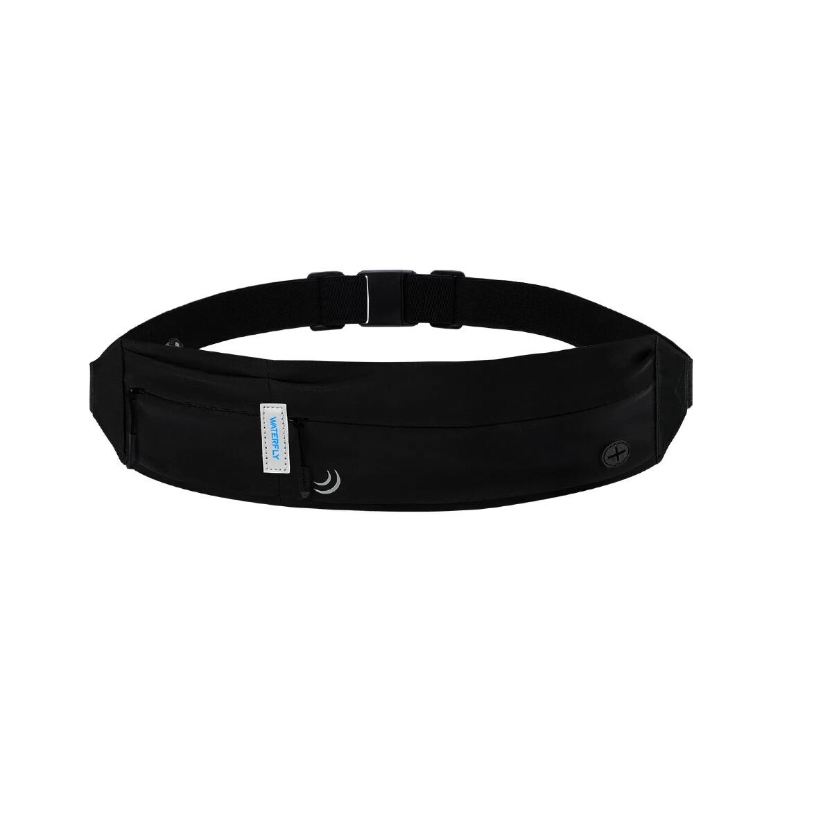 Waterfly Riñonera Sport 3.0 Neagră Unisex Licra 1L cu Reflectoare și Ieșire Căști