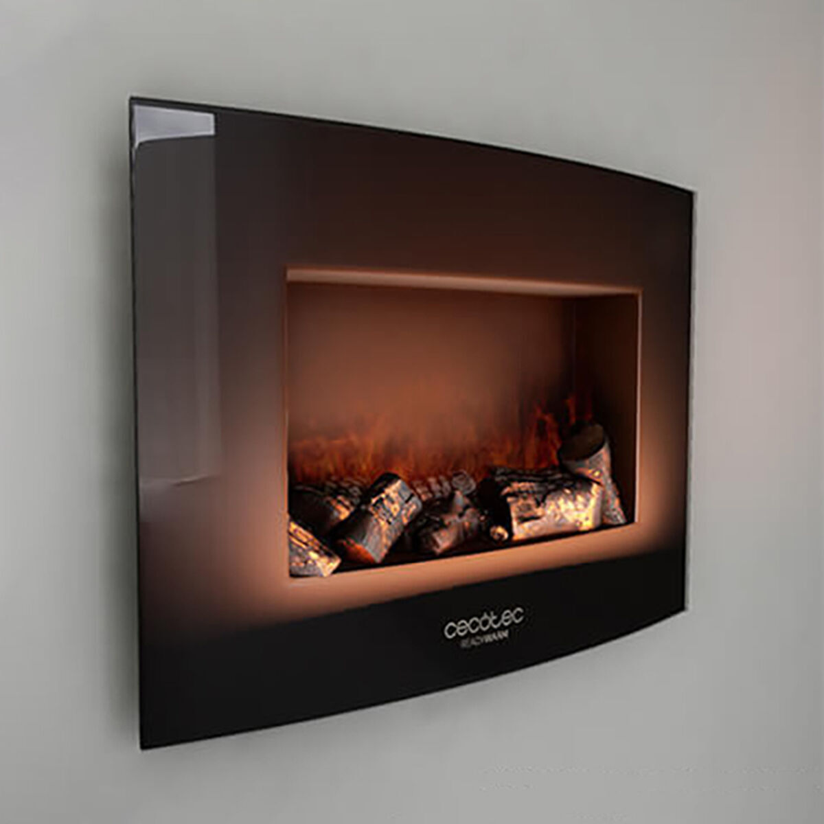 Șemineu electric decorativ de perete Cecotec Warm 2200 Curved Flames (Recondiționate A)