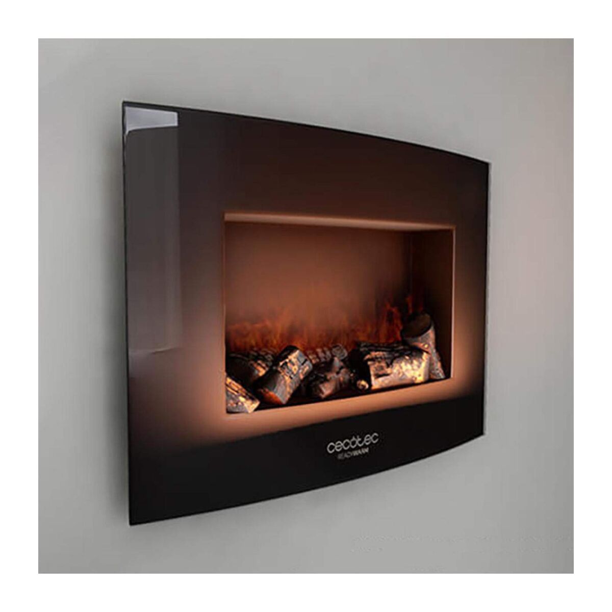 Șemineu electric decorativ de perete Cecotec Warm 2200 Curved Flames (Recondiționate A)