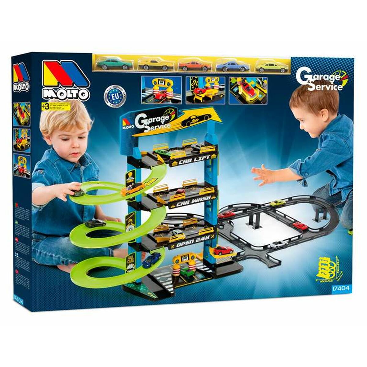 Pistă de Curse Moltó 3 nivele Mașină x 5 (Recondiționate C)