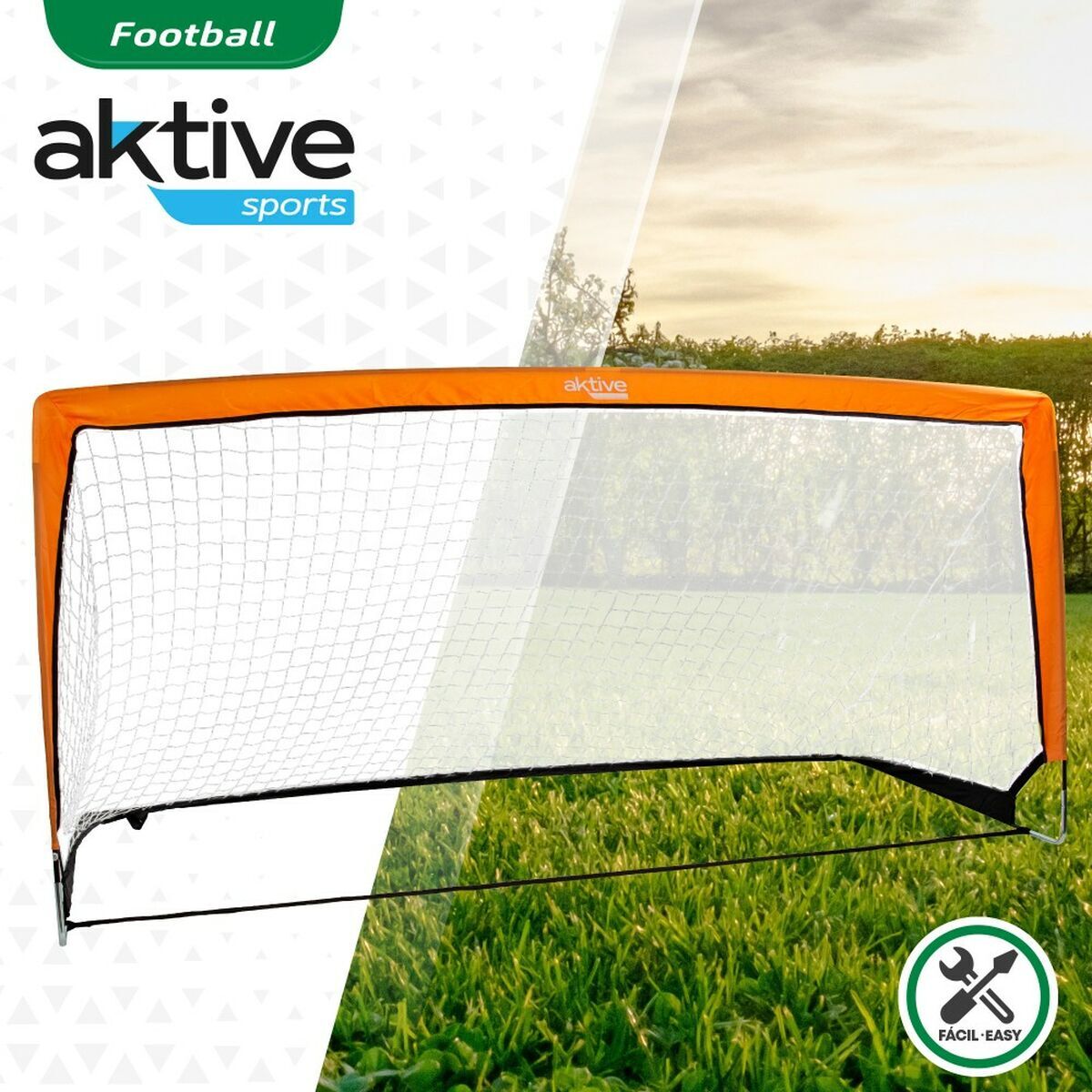 Poartă de Fotbal Aktive Alb (Recondiționate A)