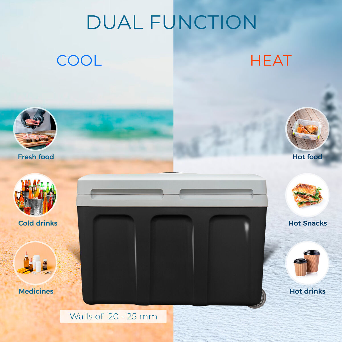 Frigider Electric Portabil Negru 40 L (Recondiționate A)