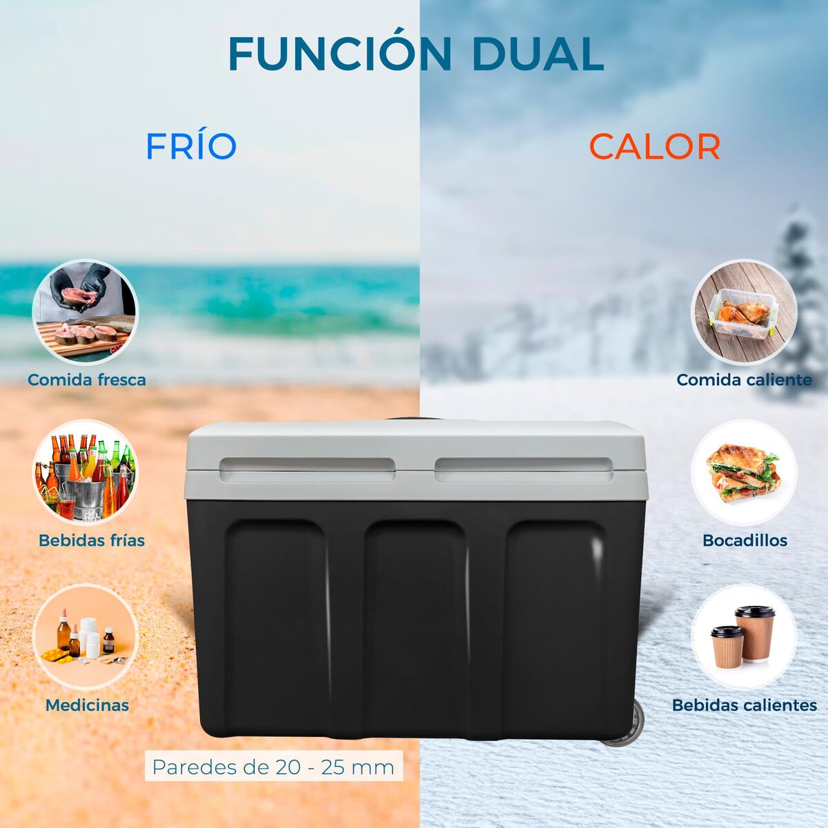Frigider Electric Portabil Negru 40 L (Recondiționate A)