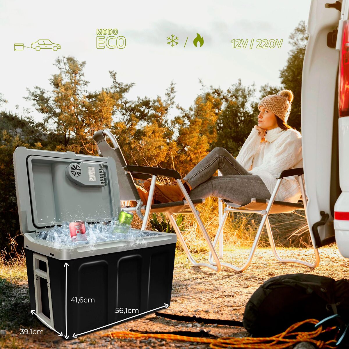 Frigider Electric Portabil Negru 40 L (Recondiționate A)