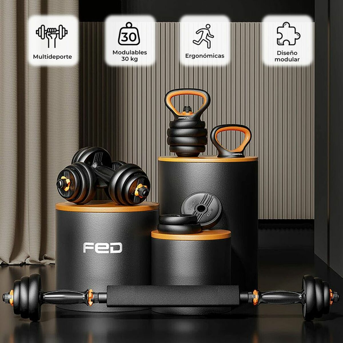 Kit Kettlebell și Dumbbell Xiaomi ORMANC30V2 (Recondiționate B)